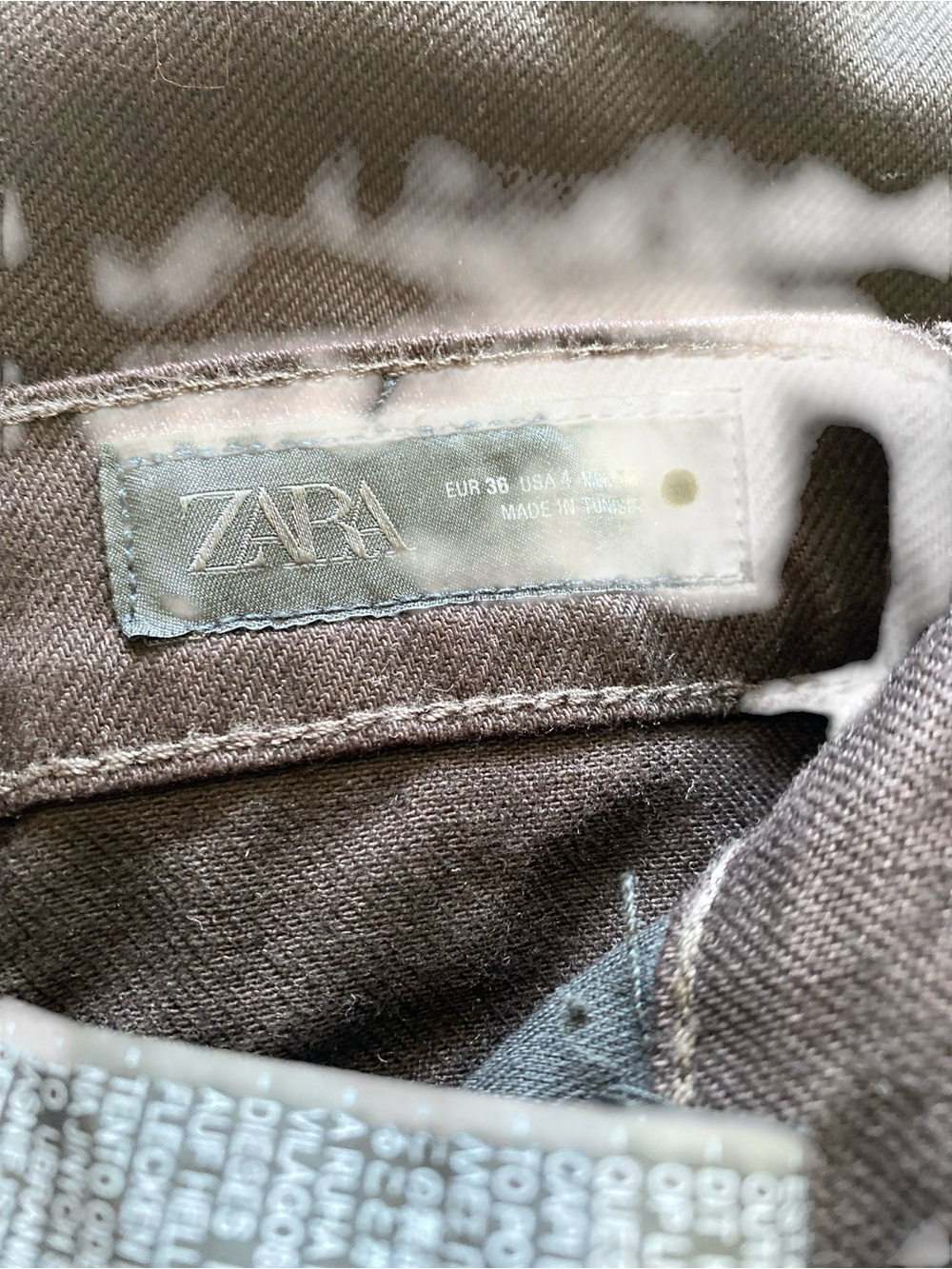 ZARA Brown Denim Jeans - Picture 5 of 6